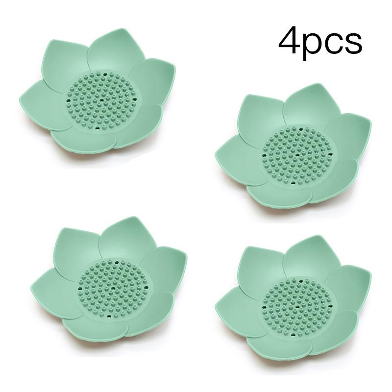 Tpr Lotus Soap Plate Flower Shaped Bathroom Simple Drainage Tray Toilet Toilet Washboard Universal