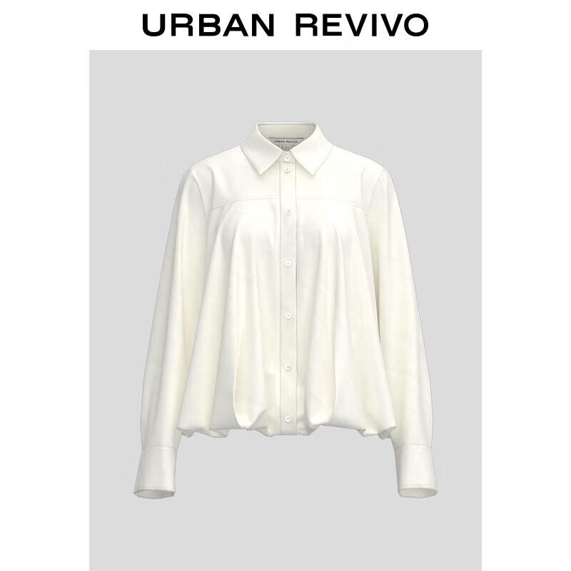 UR 2025 Autumn Women s Elegant Short Long-Sleeve Blouse M