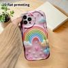 Phone Case: 2D Flat Design Suitable for iPhone 18, 17, 16, 15, 14, 13 Pro Cases, Couple Style, Rainbow Clouds, Christmas and Halloween Gifts