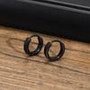 Men Hoop Earrings, New Gothic Black Infinity S Texture Huggies, Small Minimalist Stainless Steel Hoops Ear Gifts for Him Jewelry