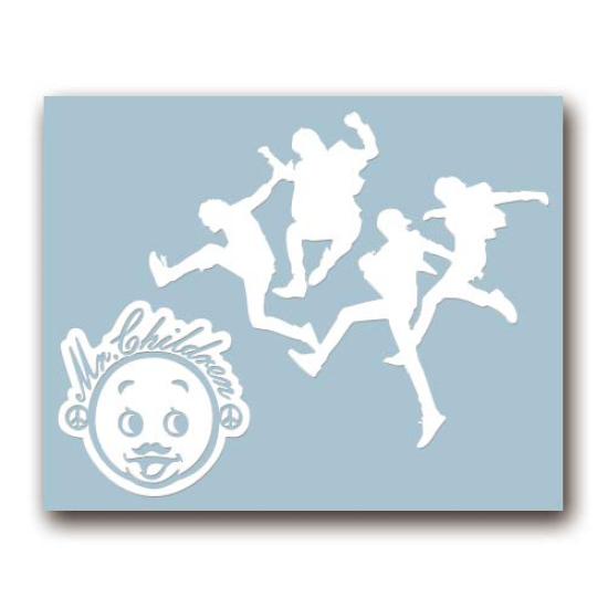 White Size 025W Mr.Children Sticker, S,