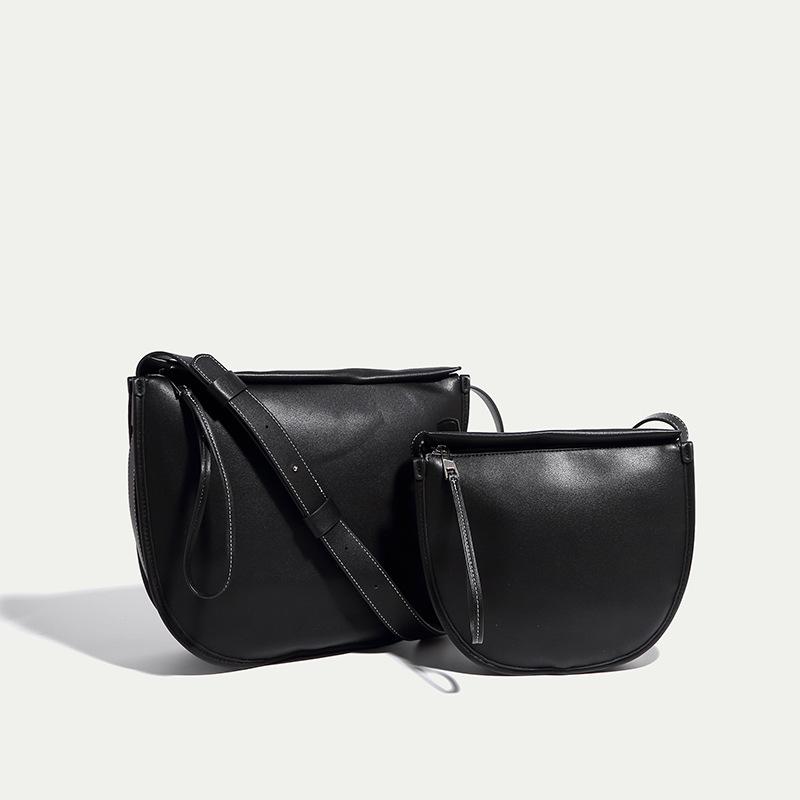 Casual Style 2024 Summer New Minimalist Comfortable Soft Leather Tote Bag Fashionable Commuting Large Capacity Shoulder Crossbody Bag