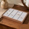 Jewelry Display Tray Padded Cushioned WoodGrain Accessory Storage