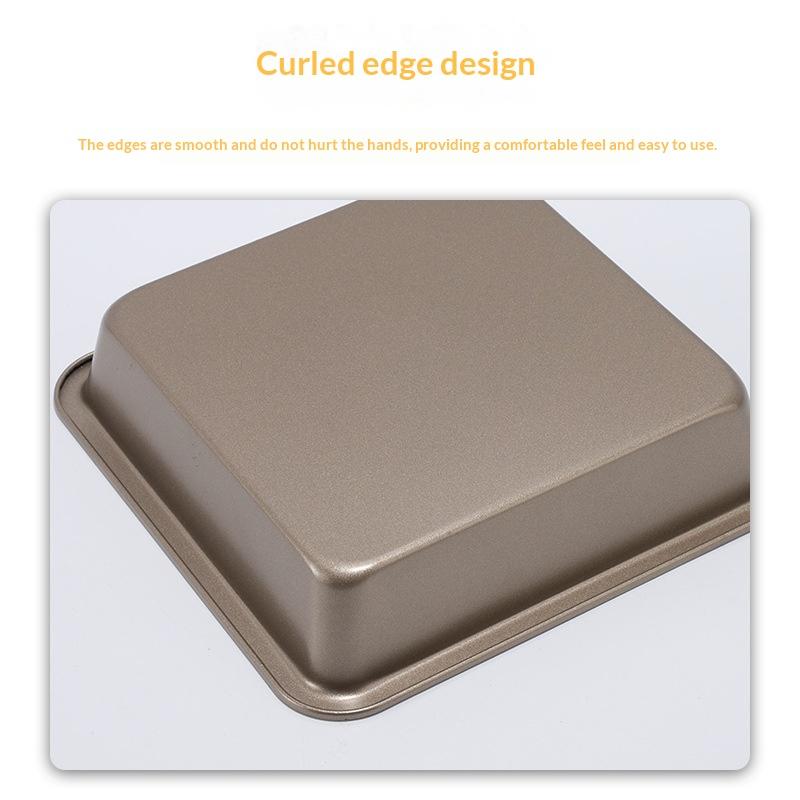 6/8 tum Fyrkantig Bakplåt Non-Stick Kolstål Rostbrödskaka Bröd Baguette Ugn Bakverk Paj Pizza Kakform Bakform