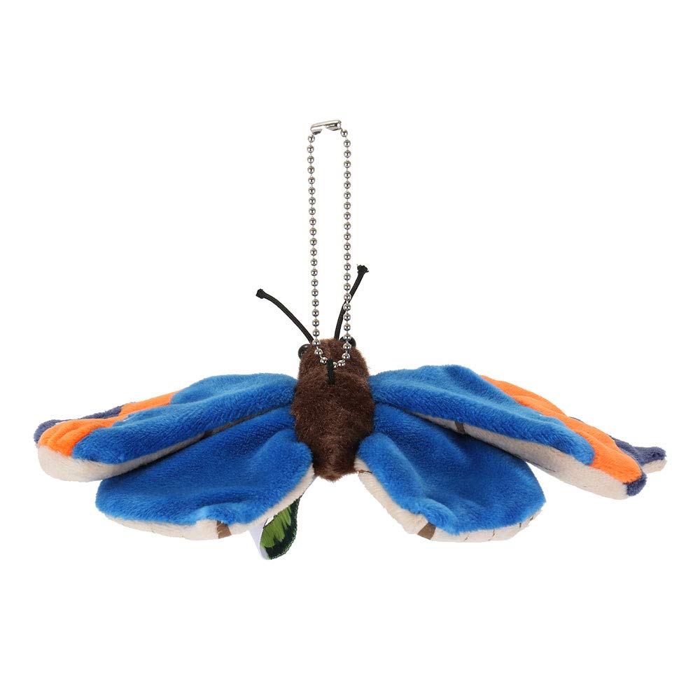 [COLORATA] Colorata Plush Mascot Leaf Butterfly (Yanbaru Creaturewith Chain) Realistic Butterfly Keychain Doll Gift (Twice Tested)  Christmas Present