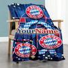Fc Bayern München 14 Personalized Text Blanket Lightweight Customizable Blanket Soft Warm Cozy for Office Picnics Living Room Livingroom