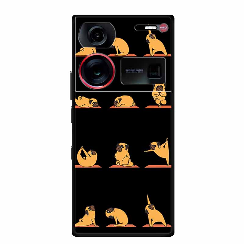 6.8" For ZTE Nubia Z60 Ultra Case Shockproof Black Silicone Soft Phone Case For ZTE Nubia Z60 Ultra Back Cover Case Cute Cartoon