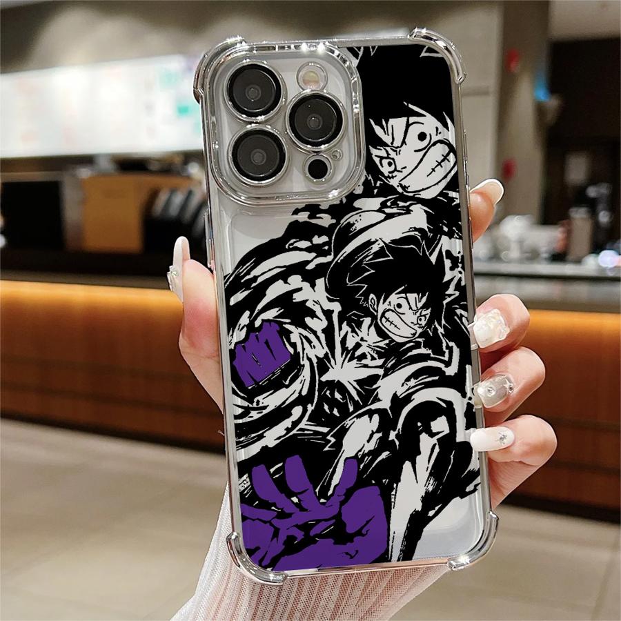 Anime Ones Pieces Case for iPhone 16 15 16Plus XS MAX 13 15Pro Max 11Pro XR 12 14 Pro 11 Clear Cover