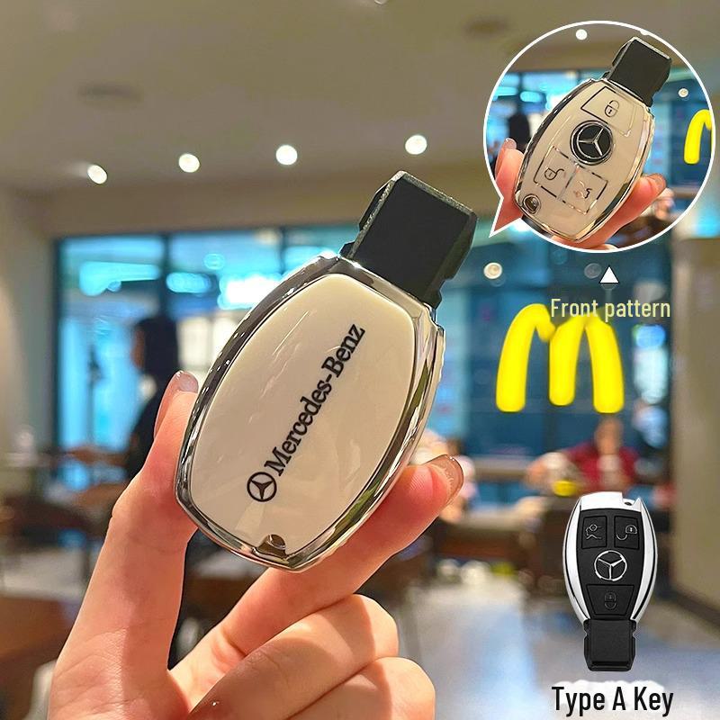 

Чехол для ключа Mercedes-Benz C-класса для автомобилей C260L, C200L, A180L, GLC260, GLA, E300L - защитная пряжка.