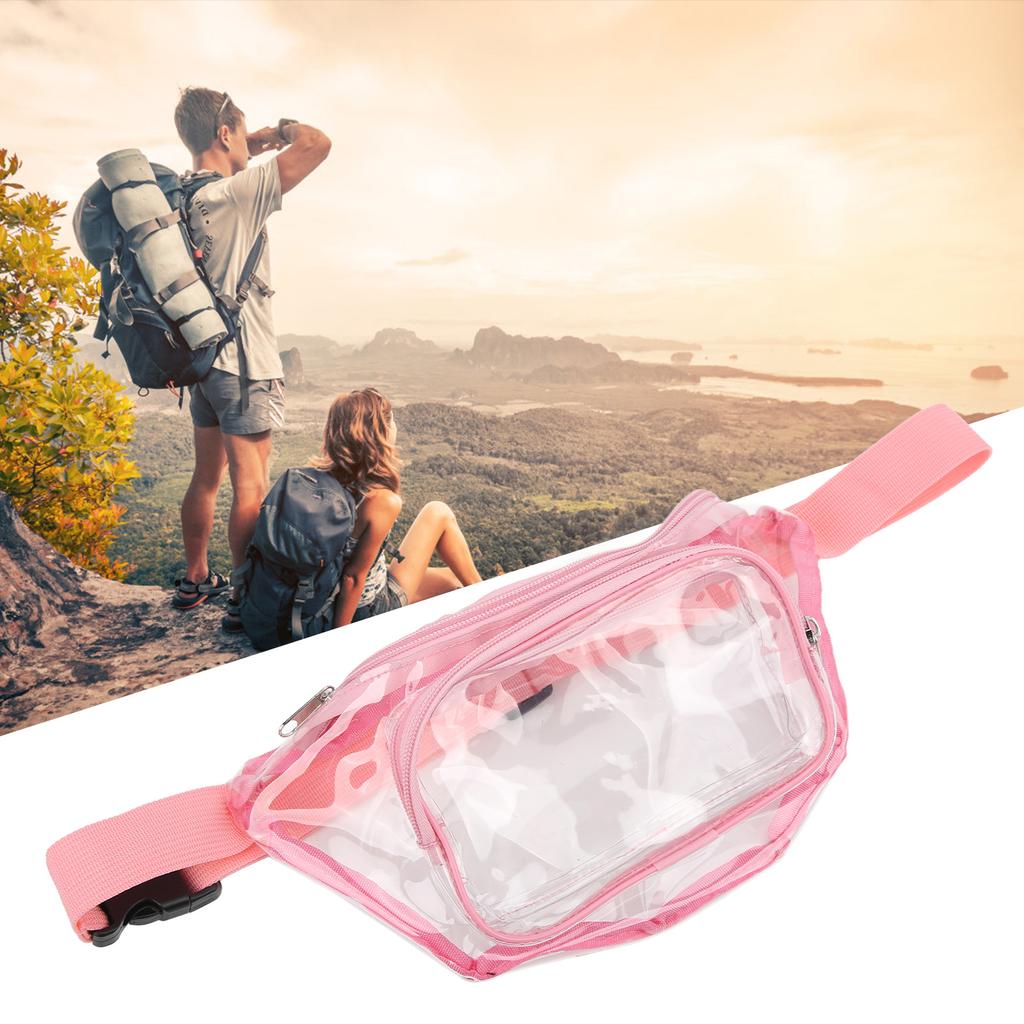 Transparent Fanny Pack PVC Water Resistance Multipurpose Waist Bag for Travel