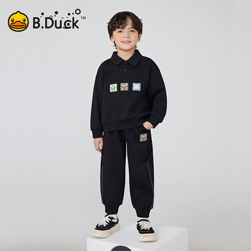 B.Duck Boys' Polo Sweatshirt & Sweatpants Set