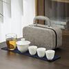 Suet jade porcelain portable travel tea set activity souvenir business company festival gift set