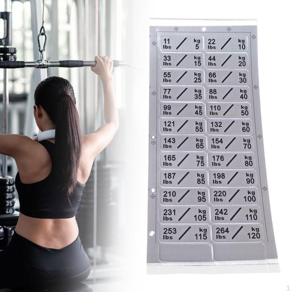 Weight Stack Labels Sticker Decals for Workout Resistance Trainers