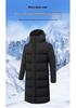 Men's Long Sports Down Coat - Over-the-Knee Winter Jacket for Students