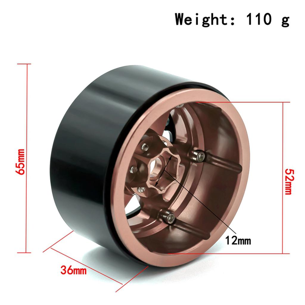 Aluminum Alloy Wheel   Beadlock 2.2in Wheel  s Hub 4pcs Replacement for 1Celsius10 1Celsius8   90046 90047 RR10 RC Car