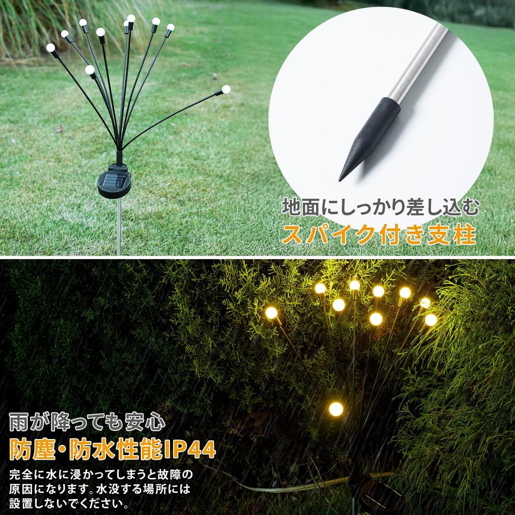 Gardenmaster Clarte LED Solar with Automatic No Electricity Christmas Light, Firefly, Switch, Waterproof, Required, Stylish, Light, WCL-130001(GD)