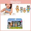 Bluey Família Bingo Brinquedos Pacote de 4 Peças Conjunto de Figuras de Ação Presente Perfeito para Crianças Coleção