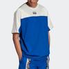 adidas T Shirts Men's Blue Crew Neck Moderate Straight Fit ED7136