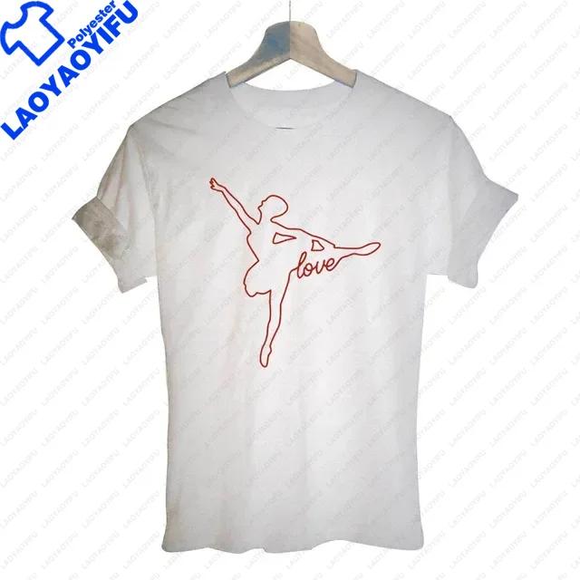 Ballet Dancer Harajuku T Shirt Funny Tshirt Unisex Clothing Casual Tops Tees Female Tshirt Harajuku Cute Casual Lady