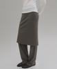 ANDNEEDS Naia Layered Skirt Pants (Brown)