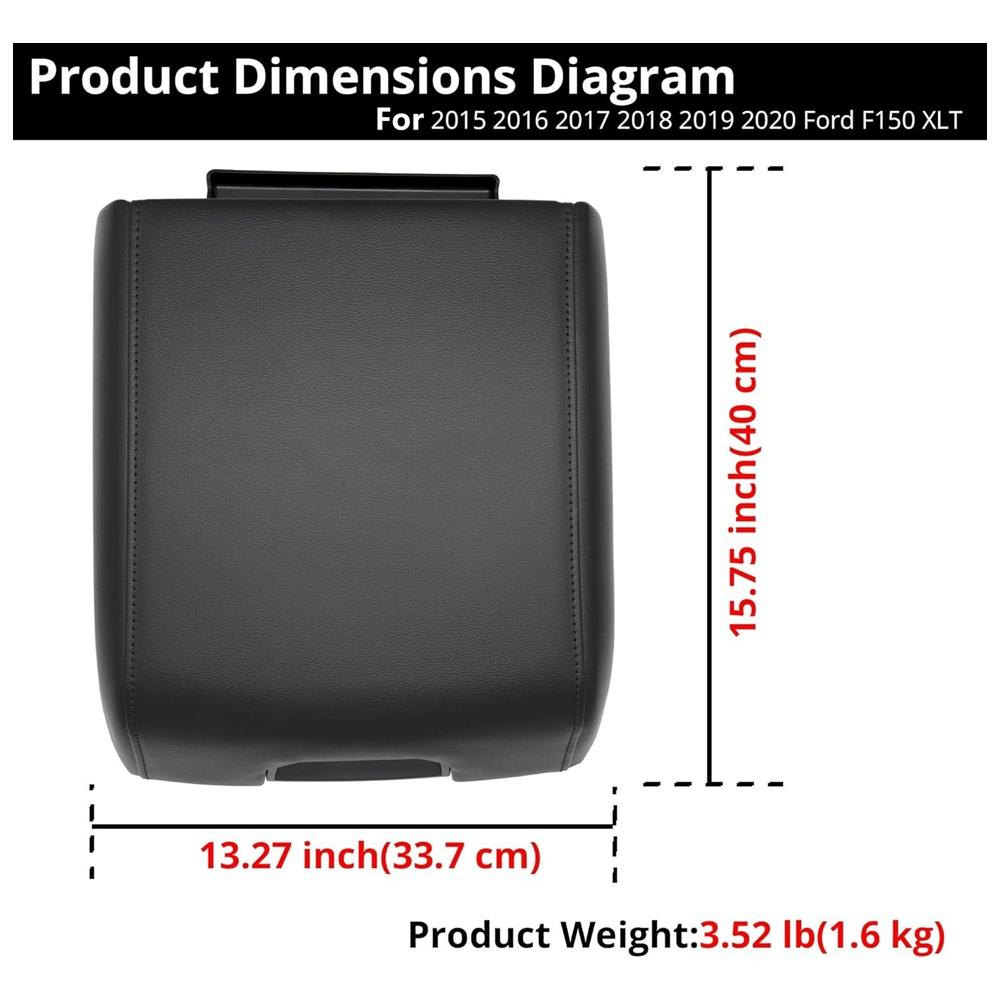 Center Console Lid Kit Fit for Ford F150 XLT 2015-2020 GL3Z-1506024-AB