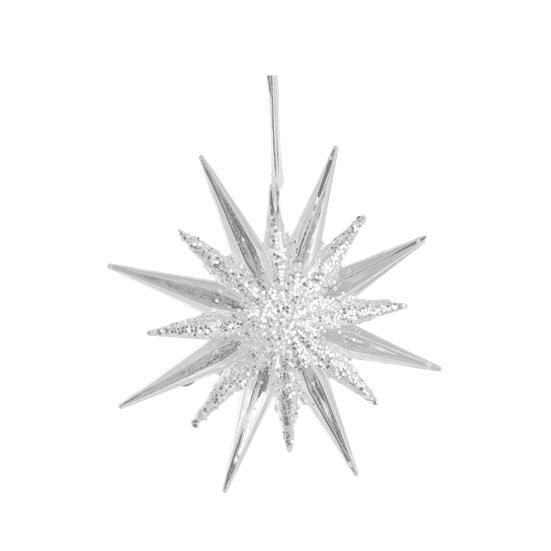 Křišťálově čirá vánoční ozdoba třpytivá strom/baletka/mašle/hvězda vánoční závěsná dekorace do ložnice obývacího pokoje statku