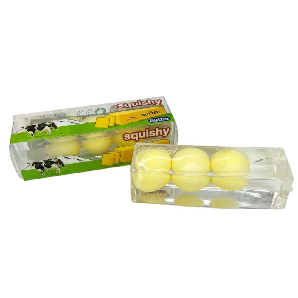 Sound Crispy Butter Stick Squishy Toy Wax Coating TPR Butter Bar Office Desk Toy