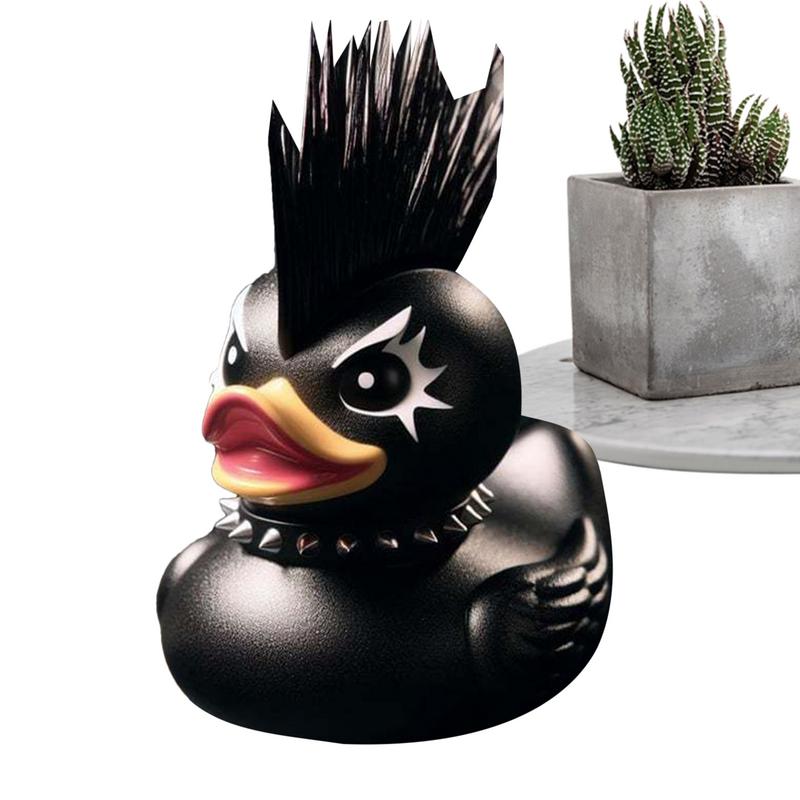 Indoor Duck Statue Gothic Sculpture Punk Animal Figurine Resin Statues Desk Decor Collectible Figurines Satan Duck Tabletop