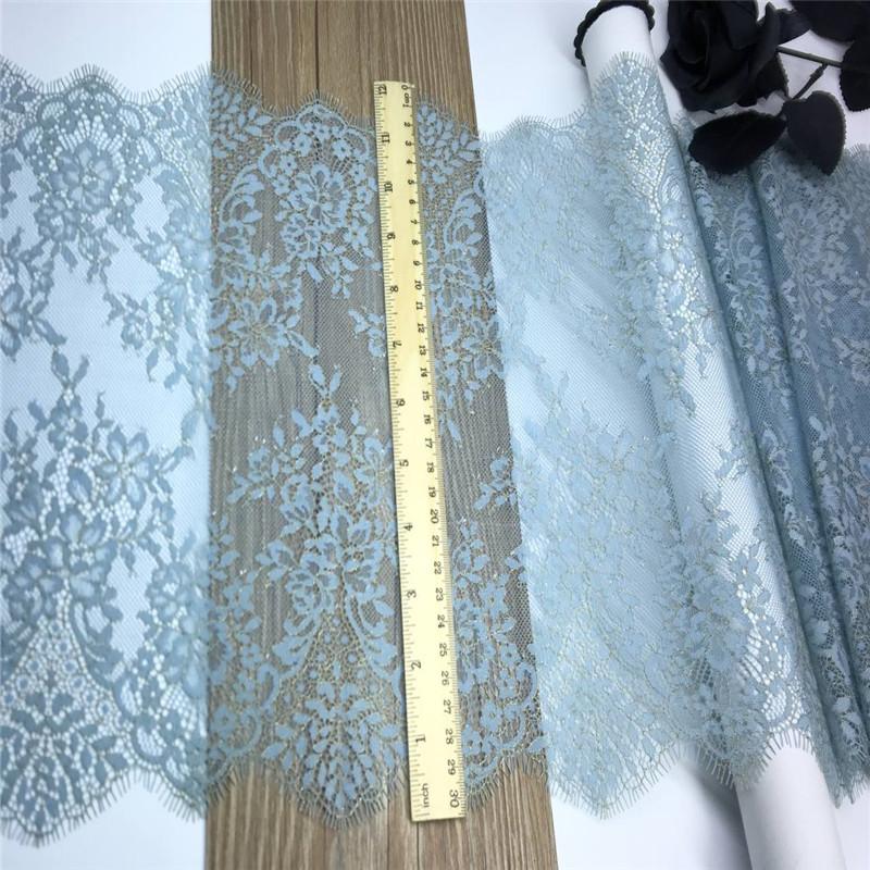 3m x 31.5cm French Chantilly Lace, Non-stretch Corded Eyelash Lace Fabric for Sewing, Bra, Underwear, Lingerie, Dress, Garment, Crafting