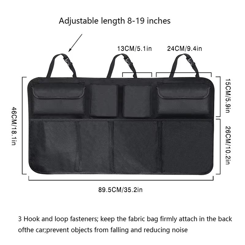 Multifunctional SUV Car Trunk Storage Bag Backrest Hanging Bag Decorative Items Organizer for Vehicle Interior