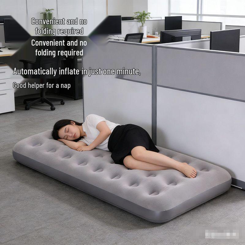 Inflatable Foldable Bed Mat: Portable Air Cushion for Home, Camping, Office, and Outdoor Use.