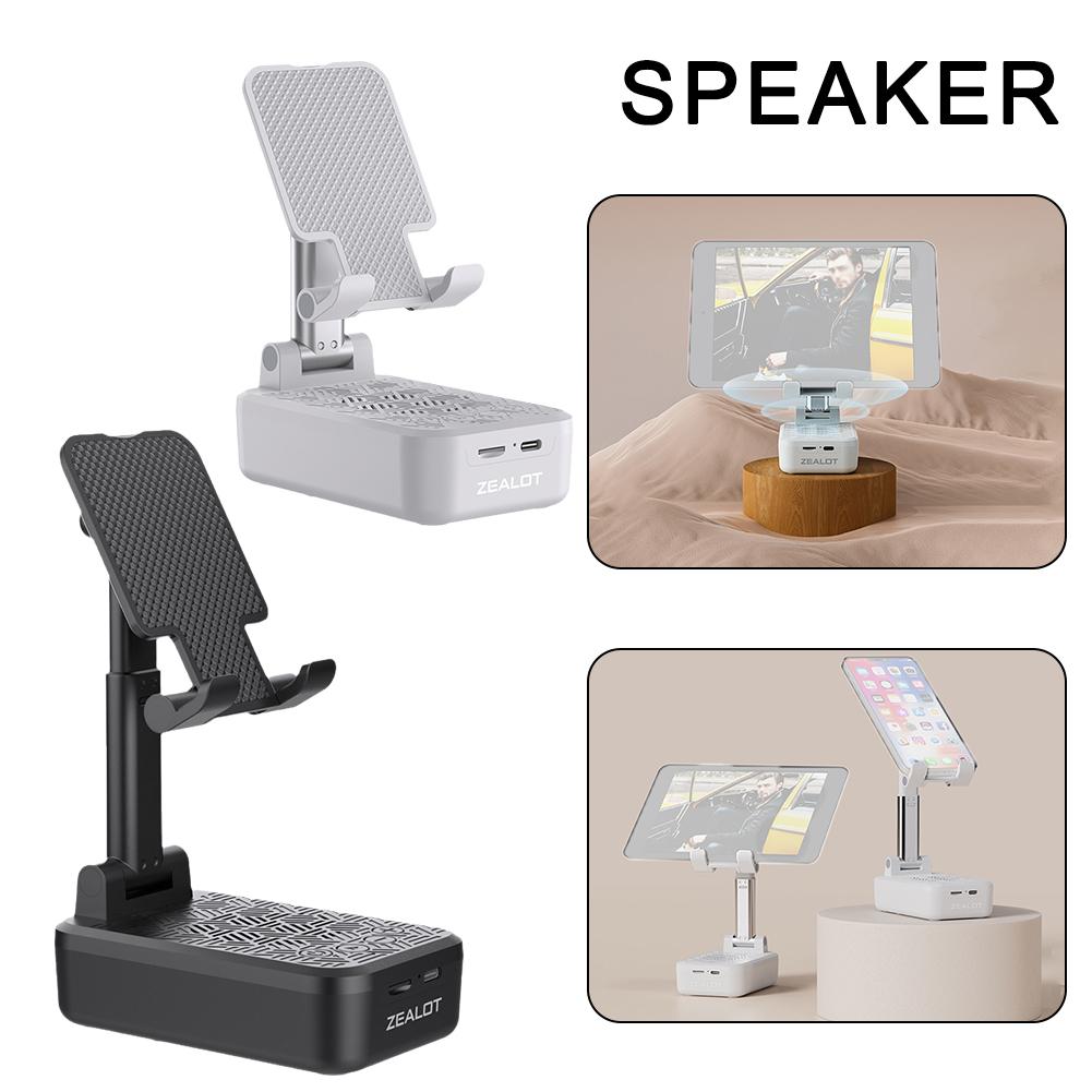 Bluetooth Lautsprecher Haushalt und Faltbare Telefon Halter Sound 1200mAh TF Box Suppot Tabletten gebaut U7G6