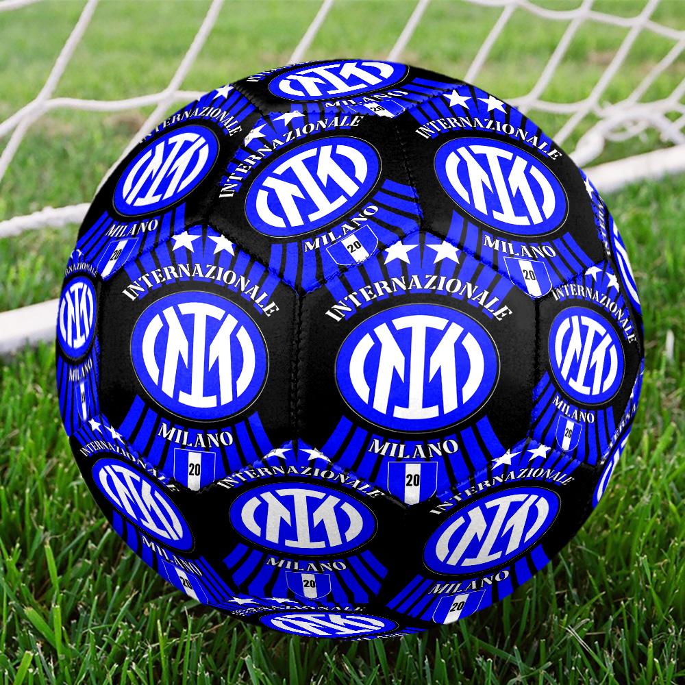 Inter FC Crest Printed No. 5 Soccer Balls, High-Quality, Anti-Slip, Protective Football, A Unique Gift , Birthdays, Christmas Gifts