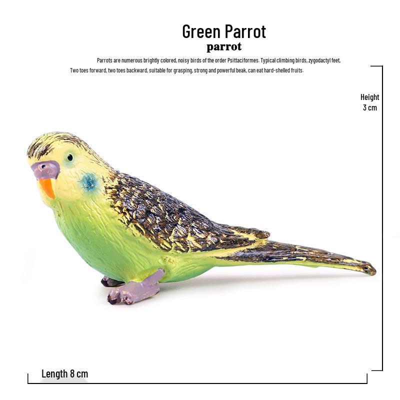 Children's Static Wild Animal Bird and Parrot Figure Set