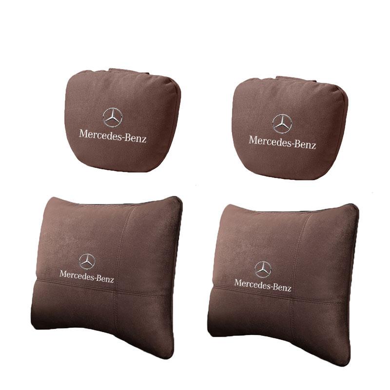 Suède Autostoel Hoofdsteun Neksteun Stoel Lendenkussen Zacht Nekkussen voor Mercedes Benz AMG W205 C300 W203 W206 W108 W124 Auto BA1
