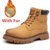 2025 New  Motocross Boots Lace Up Non-Slip Ankle Boots Winter Plush Snow Boots Botas Classic Mens High Top Outdoor Shoes