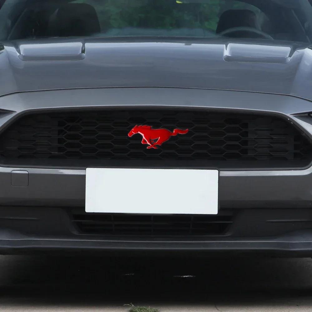 Car Sticker Hot For Ford 3D Metal Styling Car Front Grill Badge Sticker Decal for Ford Focus Mustang 2 3 4 MK2 MK3 MK5 Fiesta MK