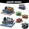 Cison V8 Engine Kit Gas,Ohv V8 Small Block Engine Model Kits 4-Stroke 44cc Water-Cooled 1/6,Mini Build Your Own Stem Cison Running Engine Kits