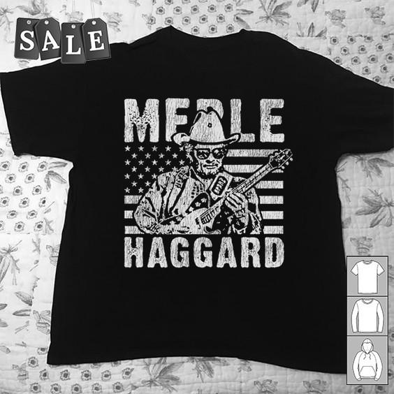 New Merle Haggard america flag Gift For Fans Unisex All Size T-Shirt MD480 Unisex T-Shirt XL