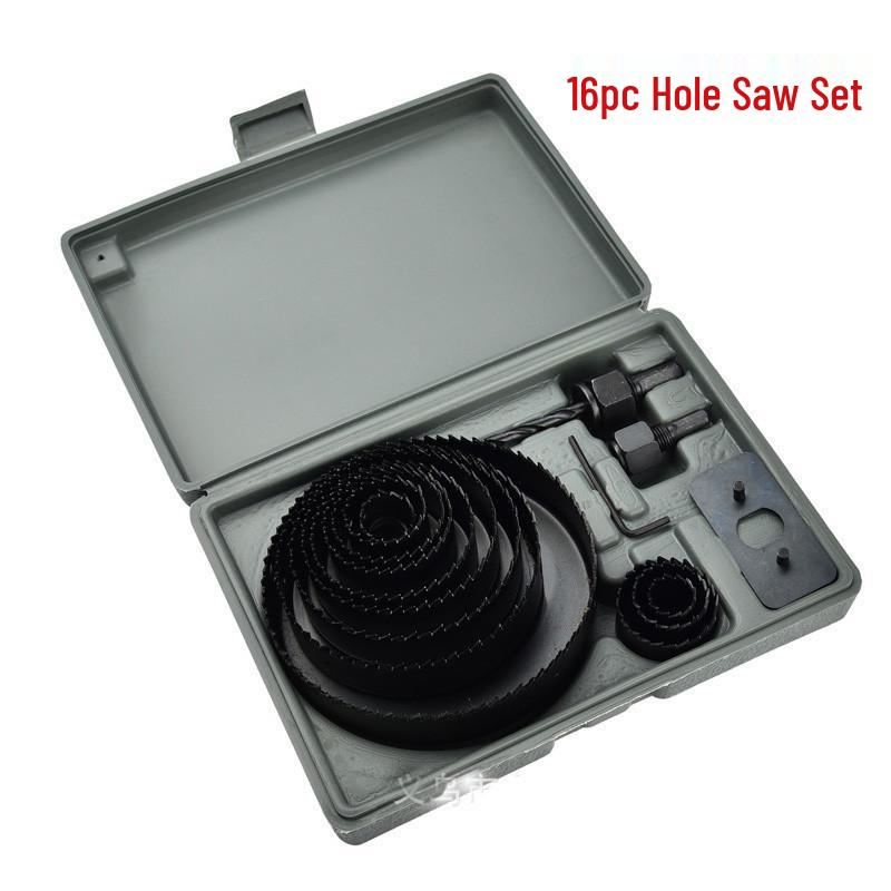 Woodworking Hole Saw Set: Light Hole Opener & Drill Accessories with Woodworking Bits 11p/16p/8p