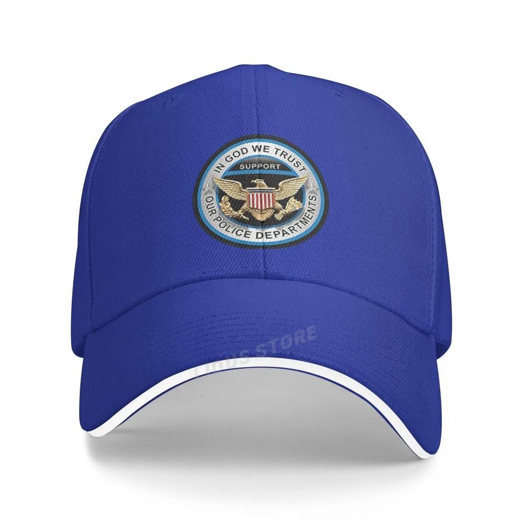 In God We Trust Support Our Police Department Usa Baseball Cap Fashion Usa Eagle Men Hat Summer Adjustable Snapback Hats Bone
