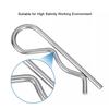 R Shaped Spring Cotter Pins Assortment Steel Hairpin Clips Boat Hardware Accessories for Long Service Hitch Pin Security