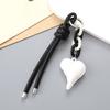 Cute Bag Charm Pendant Keyring Love Heart Braided Rope Keychain Bag Charm for Backpack Purse Handbag Decorations