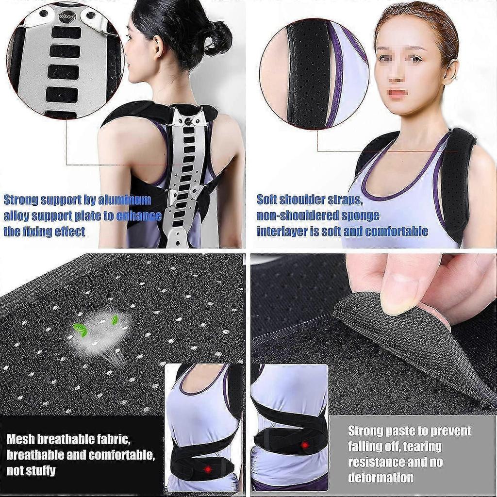 Adjustable Posture Corrector with Metal Straightener Thoracic Spine Support Vest for Men and Women Back Pain Relief Aid