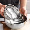 304 Stainless Steel Double-Layer Kids Rice & Soup Bowl