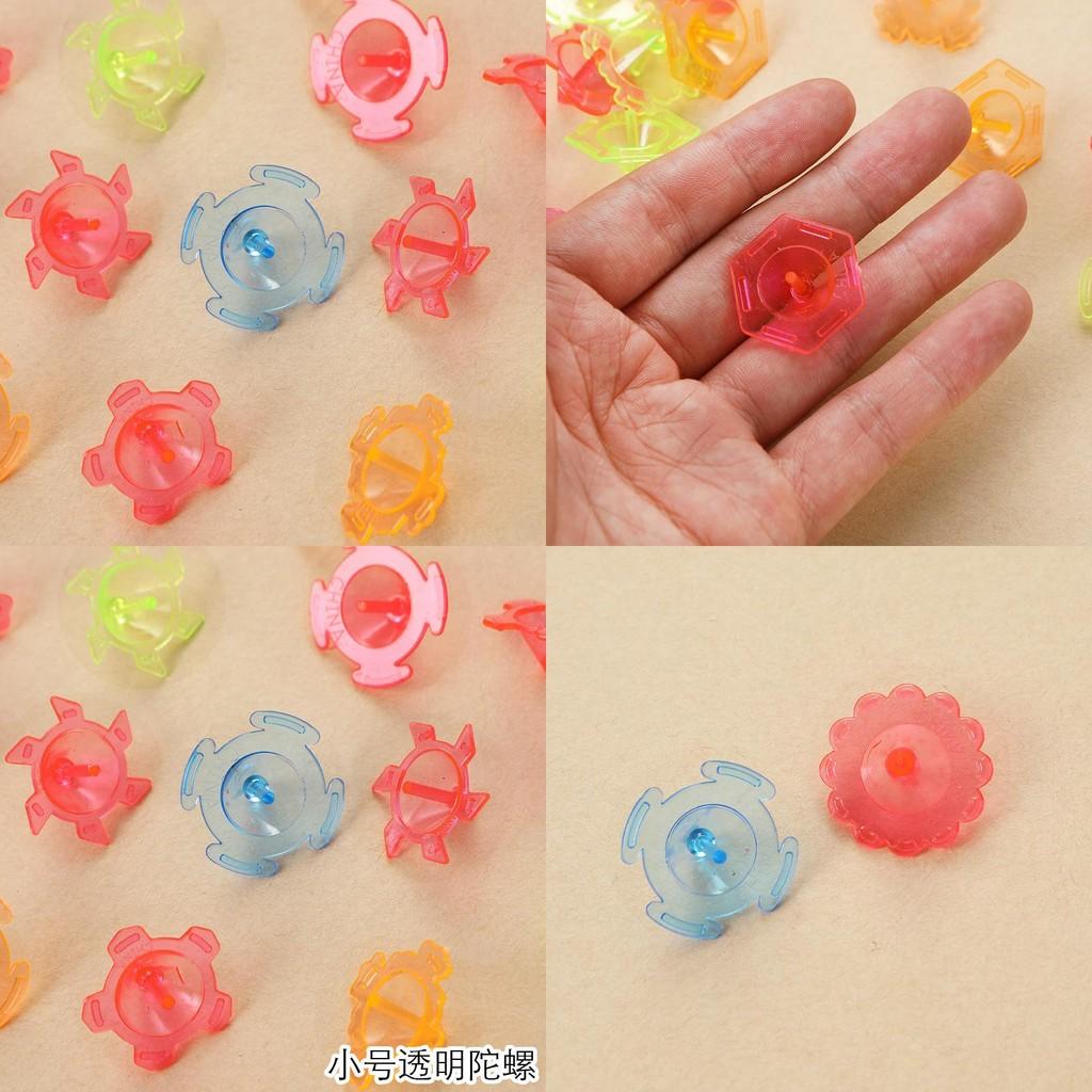 Plastic Hand Twist Transparent Gyroscope Toy For Kids Play And Collection