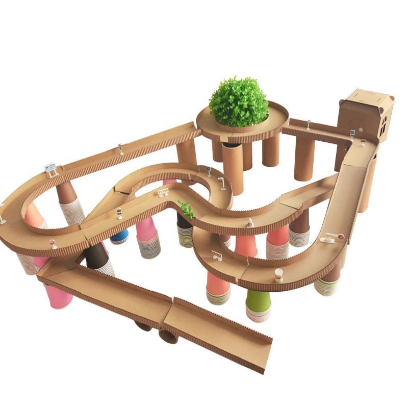 Cardboard Traffic Track Educational Toy for Kindergarten Art & Play Area