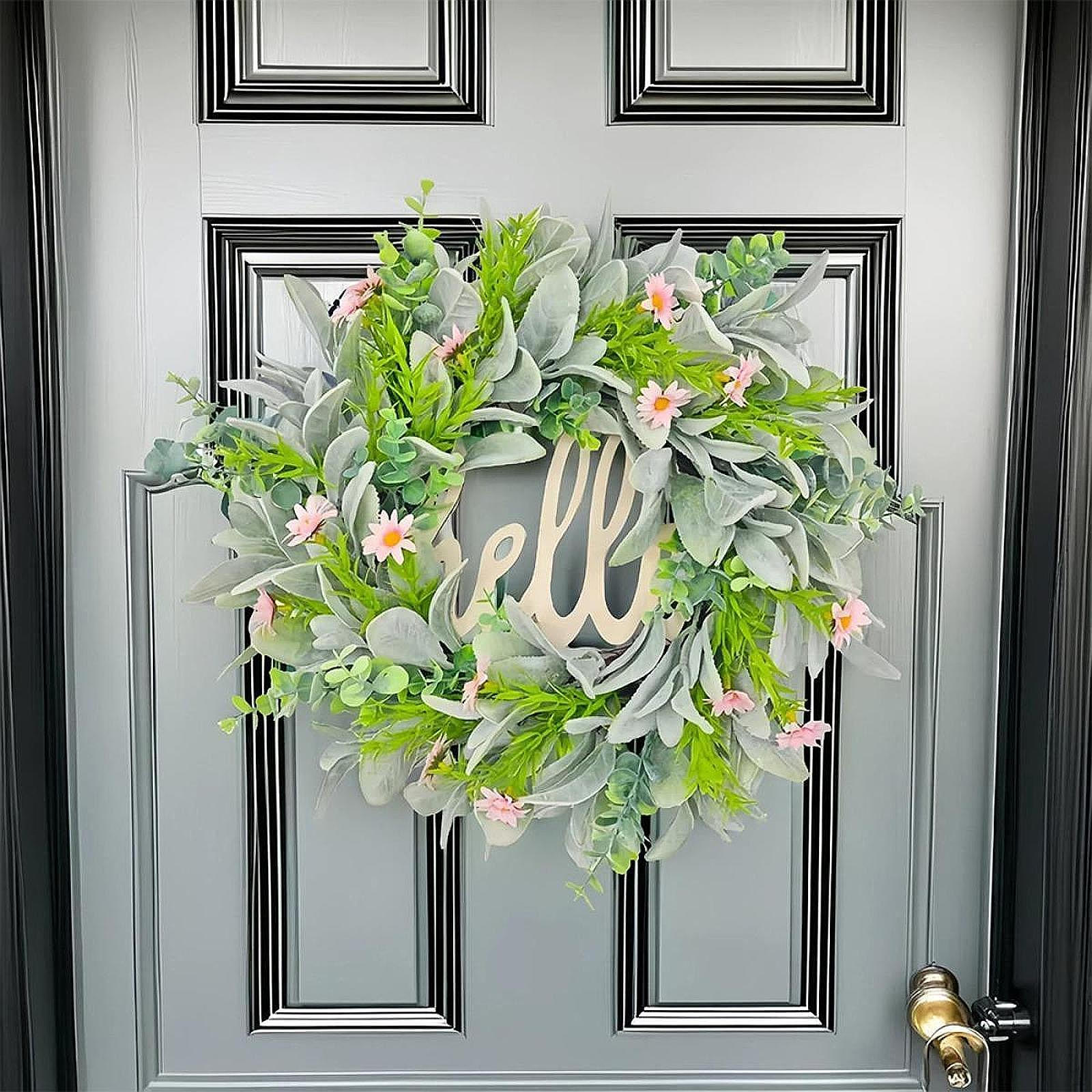 

Гирлянда Hello Spring Wrath, подвесной венок для свадьбы в интерьере и на открытом воздухе