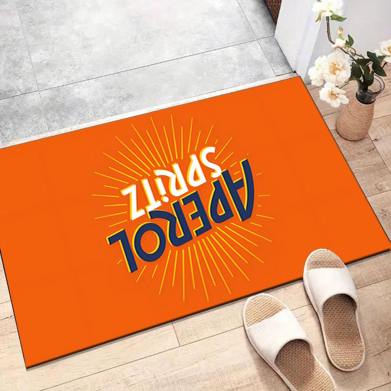 Aperol Spritz Polyester Carpet, Soft Indoor Mat for Office Chair, Living Room, Computer Desk - Decorative Home Office Rug Design