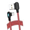 High Strength 90 Degree USB C Cable Reinforced Nylon Braided Cord Supports Quick Charge Ideal For Gaming And Daily Use